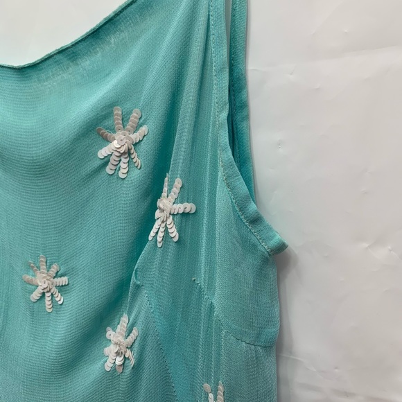 Awesome cocktail light blue dress, nacked back - Picture 3 of 5